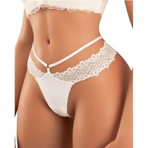 Sexy Lace G-String T-Back Strappy Panties Thongs White